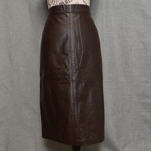 Leather Skirt  - Made in Brazil - Size 11/12